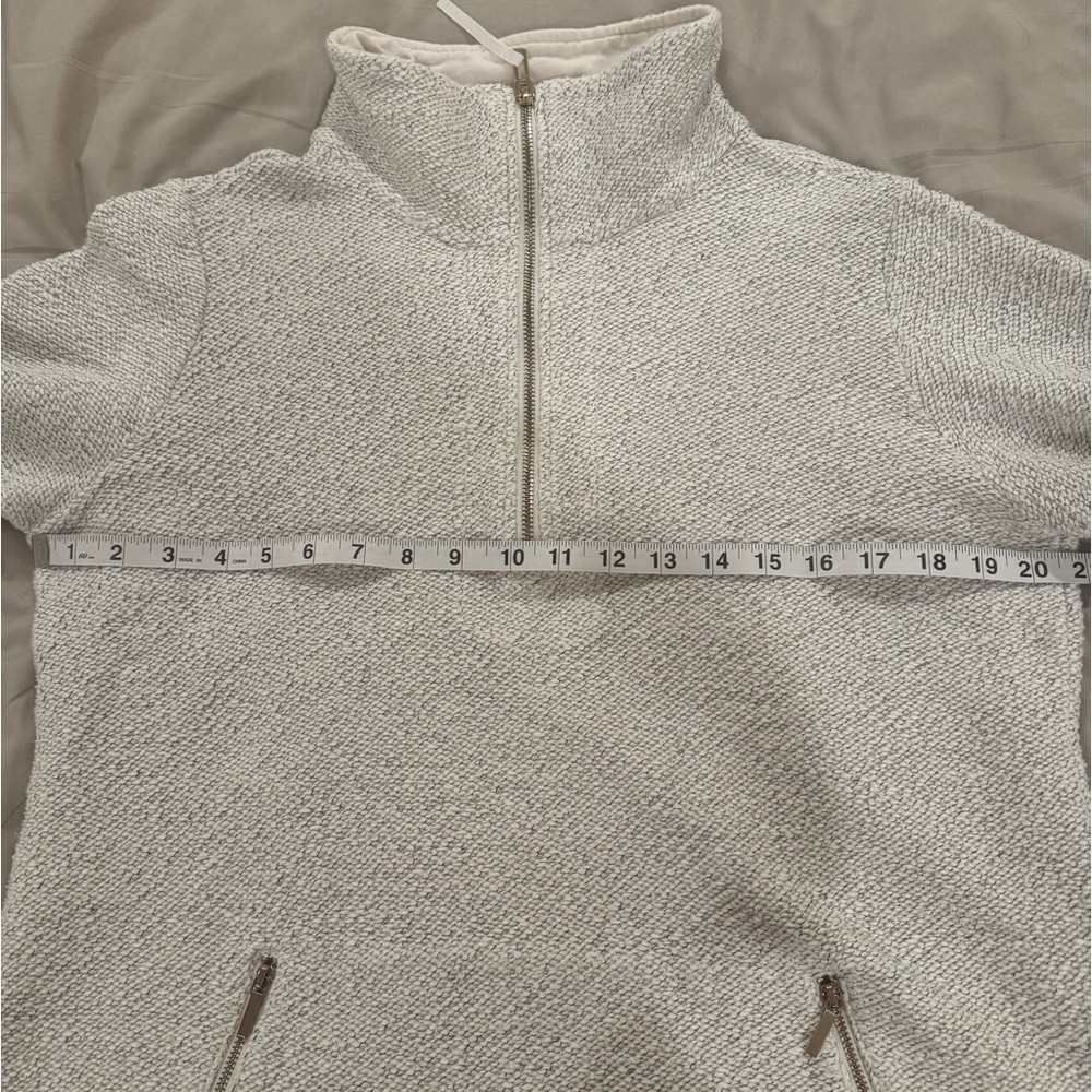 Soft Surroundings Westport Boucle Quarter Zip Petite Pullover - Picture 8 of 10